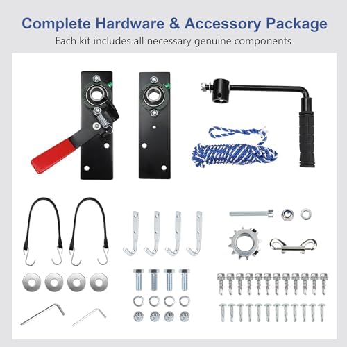 HUAALIUCHE 81" to 113" Adjustable Hand Crank Tarp Roller Kit, Aluminum Alloy Manual Tarp System for Dump Trucks & Trailers, Non-Slip Waterproof Rubber-Wrapped Handle-1Kit（No Tarp Included - Image 6