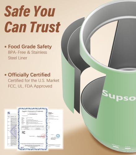 Supsonic - 16oz Self Heating Coffee Mug, Smart Heated Coffee Mug Faster Direct-Contact Heating Up to 149°F, Coffee Mug Warmer Set with Auto Shut-Off - Gifts for Men Women | S2 - Image 5