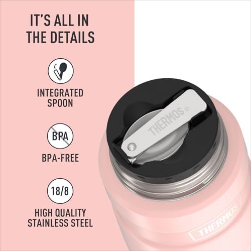 THERMOS Stainless King Food Jar with Spoon, 16oz, Matte Pink - Image 4