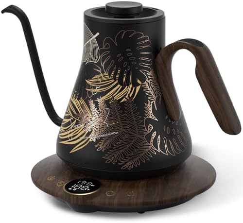 INTASTING Gooseneck Electric Kettle with ±1℉ Temperature Control 0.9 Liter by Cocinare