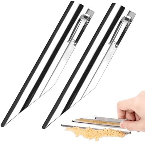 Crumbers for Servers, Crumb Sweepers, Food Crumb Scraper, Restaurant Crumb Cleaner, Portable Server Tools Stainless Steel Crumber Tool, Crumbers for Servers, Waiters, Waitresses (2 PACK, Pure Silver) by HKDGYHON
