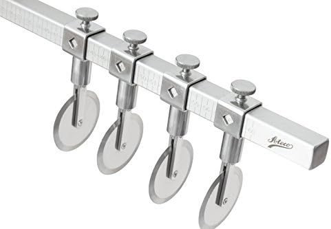Ateco Multi Wheel Adjustable Dough Cutter with Lock - 3.9 in Diameter, Straight Edge - Image 2