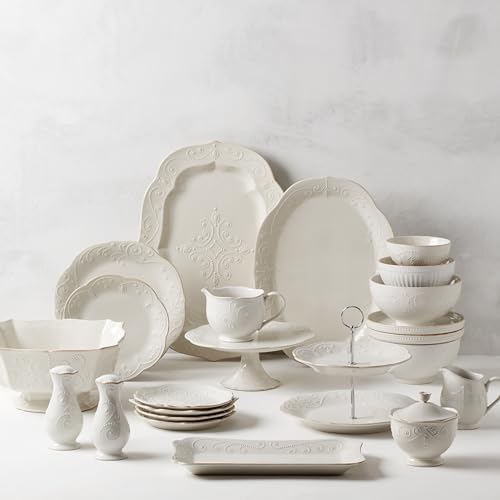 Lenox French Perle White Tall Salt and Pepper Set - - Image 3