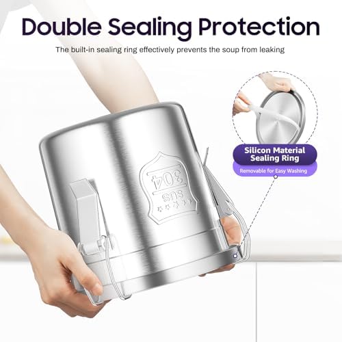 6L/1.59 Gal Stainless Steel Food Storage Container with Lid - Image 2
