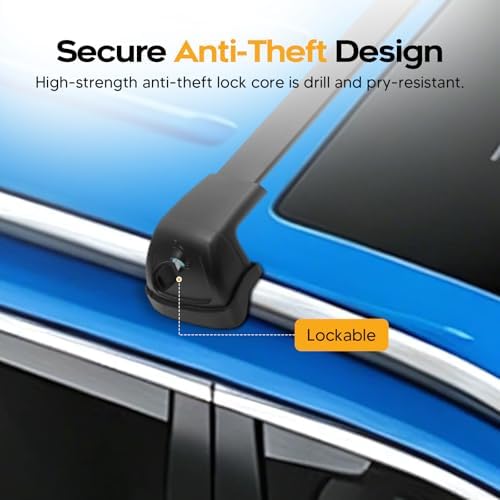 Powerty 268LBS Roof Rack Cross Bars for 2019-2025 Hyundai Palisade SE/SEL/XRT/Limited/Calligraphy with Fulsh Side Rails, Lockable Aluminum Roof Crossbars Rooftop Luggage Racks for Palisade Accessories - Image 6
