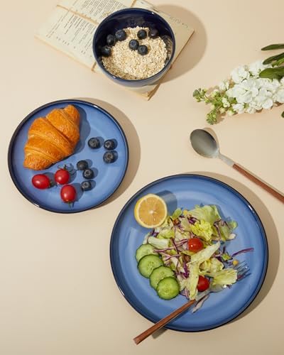 Pokini Ceramic Dinnerware Sets for 4, 12pcs Plates and Bowls Sets Dish Set - Image 7