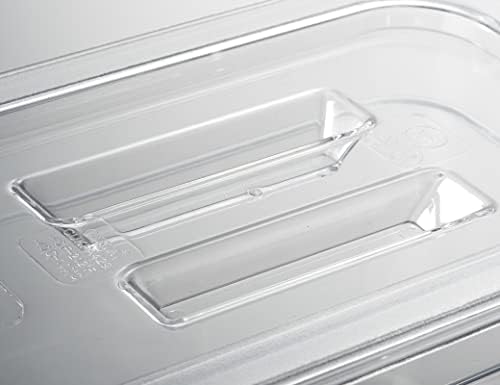 CURTA 6 Pack NSF Food Pan Cover, 1/2 Size Clear Polycarbonate Lid with Handle for Commercial Food Pan, Dishwasher & Freezer Safe Plastic Clear - Image 4