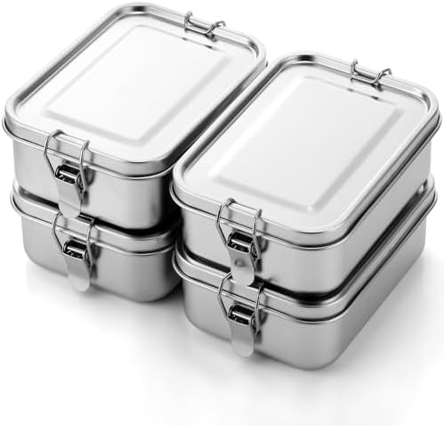 Umigy Stainless Steel Food Containers, 1000ml, Divided, 4 Pcs by Umigy
