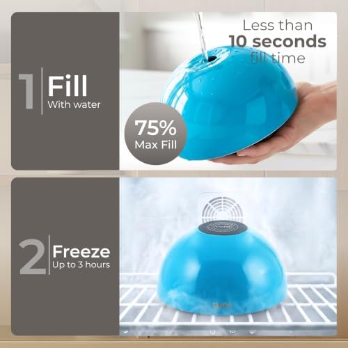 35oz Blue Stainless Steel Dip Chiller Bowl with Lid (2 Pack) - Image 4