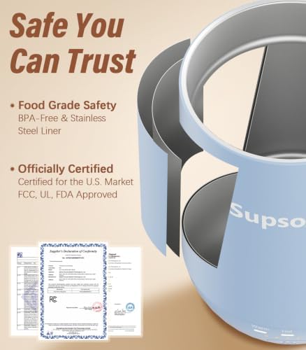 Supsonic - 16oz Self Heating Coffee Mug, Smart Heated Coffee Mug Faster Direct-Contact Heating Up to 149°F, Coffee Mug Warmer Set with Auto Shut-Off - Gifts for Men Women | S2 - Image 5