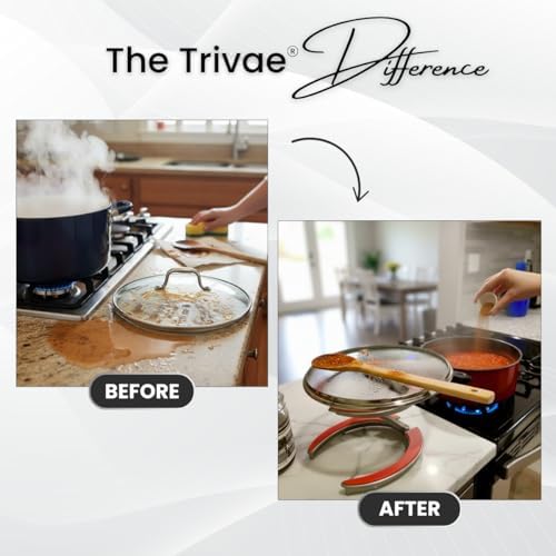 Trivae Pot Lid Holder While Cooking, 4-in-1 Kitchen Trivet & Pan Lid Holder - Image 2
