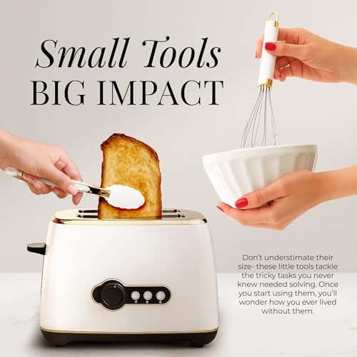 Styled Settings White & Gold Cooking Utensils Set, 8-Piece - Image 3