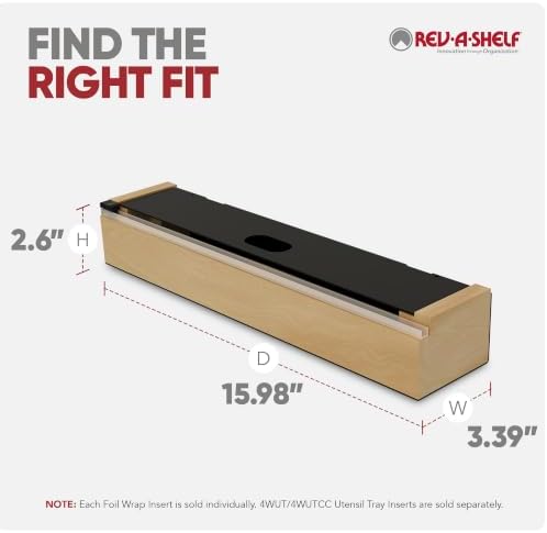 Rev-A-Shelf Foil Wrap Insert Organizer and Dispenser for Kitchen, Black - Image 3