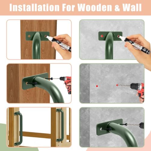 6 Pcs Green 17”Metal Playground Safety HandlesFor Indoor & Ourdoor - Image 5