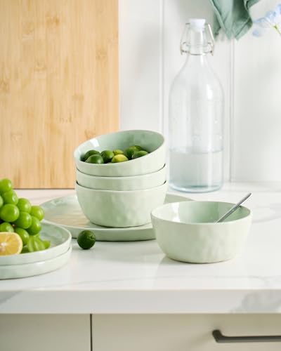Famiware Mars Stoneware Dinnerware Set for 4, Light Green - Image 4