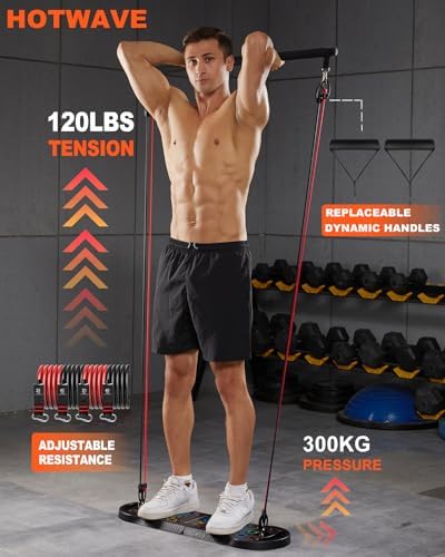 HOTWAVE Push Up Board, Portable PushUp Board, Foldable 20 in 1 Push Up Bar - Image 2