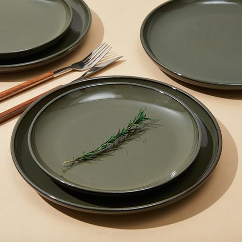 Pokini Stoneware Dinnerware Sets for 4, 12pcs Plates and Bowls Sets Dishes - Image 5