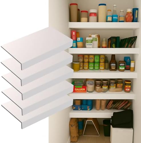 5 Pack 33x12in Wire Shelf Cover for Pantry, Closet, Kitchen – Waterproof PVC Wood-Look Wire Rack Covers for Shelves, Multiple No-Tool Installation by Gideio