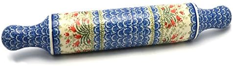 Polish Pottery Rolling Pin - Crimson Bells by Polish+Pottery+Gallery