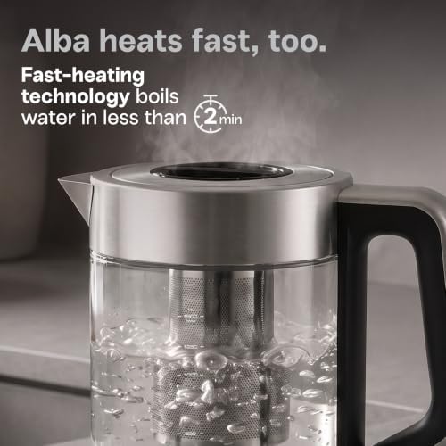 Viante Alba Electric Tea Kettle With Infuser, No Plastic, 1.5L - Image 5