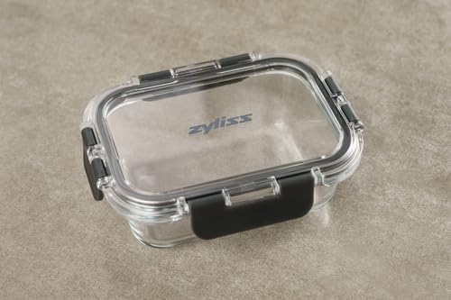 Zyliss Glass Food Storage Container 12.5oz,Shatter Resistant Borosilicate Glass,Airtight Leakproof Tritan Lid,BPA Free, Microwave, Freezer & Dishwasher Safe. 39qt (6.2 x 4.7 x 2.2), 0.37 L (Pack of 4) - Image 7
