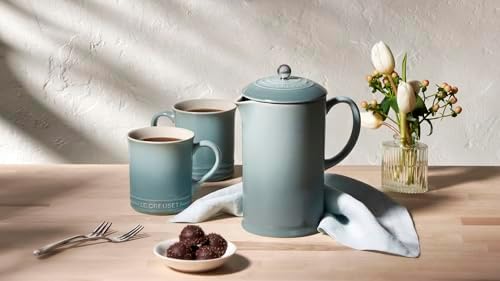 Le Creuset Stoneware French Press, 34 oz., Sea Salt - Image 5