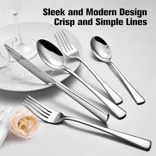 18/10 Flatware set for 3, 15 Piece Stainless Steel Silverware Cutlery Set - Image 3