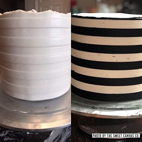 CAKESAFE Square Bare Necessities Cake Decorating Acrylic Disk Kit – 3 Sets -Square 4.5”, 6.5” and 8.5” Disk Sets (2 disks per size), 2-8" Icing Scrapers with 1 Scraper Edge and 3 Cake Comb Patterns - Image 6