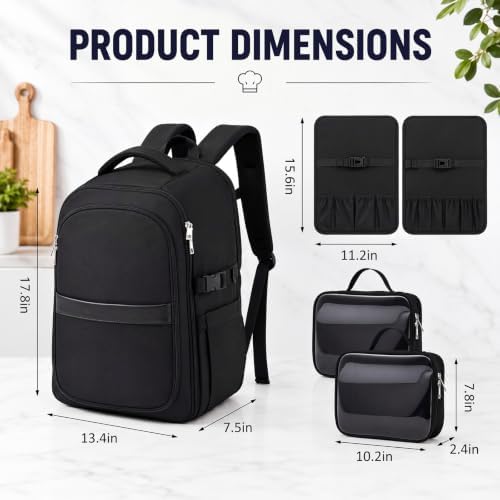 Chef Knife Backpack with Waterproof Pockets, 30+ Storage Pockets Chef Bag - Image 2