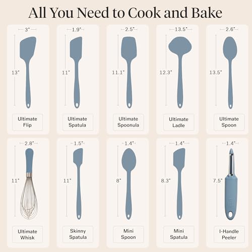 GIR: 10-Piece Silicone Ultimate Kitchen Utensils Set – Slate - Image 4