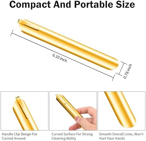 Table Crumb Sweepers, Crumbers for Servers, Bread Crumber Cleaner Stainless Steel Table Crumbers for Tablecloth in Restaurants and Homes, Servers, Waiters, Waitresses Tool Accessories (5 PACK, Gold) - Image 3