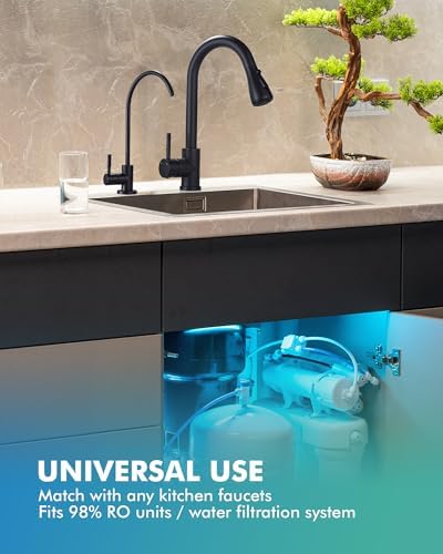 VFAUOSIT Water Filter Faucet for Reverse Osmosis Systems, Lead-Free Black - Image 3