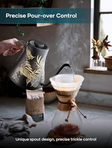 INTASTING Gooseneck Electric Kettle with ±1℉ Temperature Control, 0.9L - Image 4