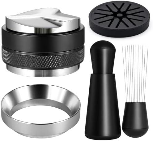 54mm Espresso Accessories Kit, Heavy Distributor, Tamper, WDT, Funnel, Mat by Tuykay