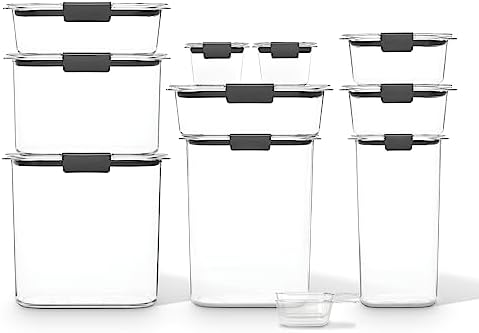 Rubbermaid Brilliance Pantry 10 Piece Set, Clear and Airtight Food and Pantry Storage Containers - Image 2