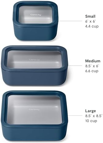 Caraway 3-Piece Glass Food Storage Container Set - Image 3