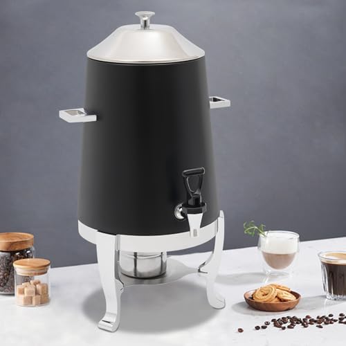 3.43Gallon Stainless Steel Hot Beverage Dispenser,Coffee Chafer Urn with Spigot&Fuel Holder,Cold&Hot Drinks Dispenser for Milk Coffee Tea Juice - Parties Catering Buffet Event (Black) - Image 5