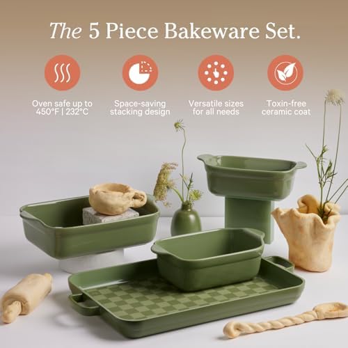 Our Place Bakeware Set, 5-Piece Nonstick Ceramic Bakeware & Griddle Pan - Image 2