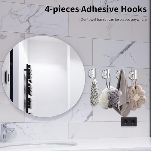 Newfun 10-Pieces Brushed Nickel Bathroom Hardware Set 24 Inch - Image 5