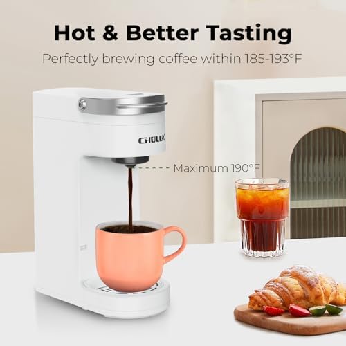 CHULUX Slim Single Serve Coffee Maker for K Pod, Brew Up to 12oz Cup, White - Image 3