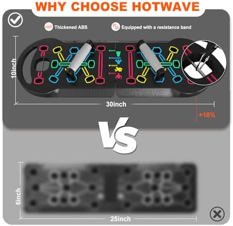 HOTWAVE Push Up Board, Portable PushUp Board, Foldable 20 in 1 Push Up Bar - Image 3