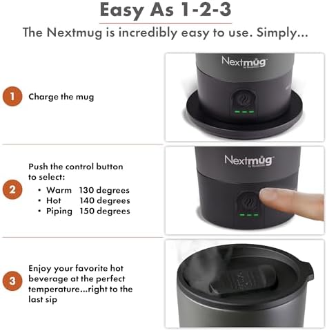 Nextmug Go - Temperature-Controlled, Self-Heating Travel Mug - Image 4
