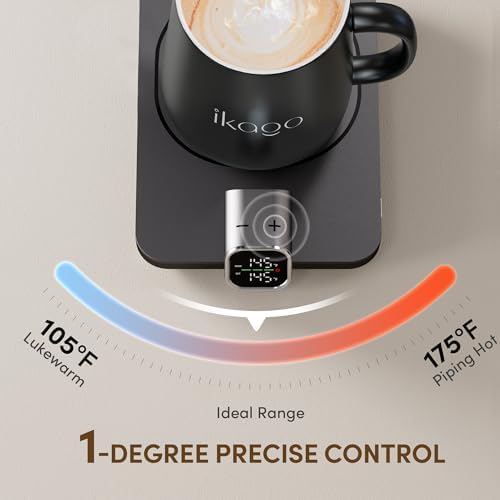 Coffee Cup Warmer & iKago Mug Set, 1℉ Precise Temp Control Mug Warmer - Image 3