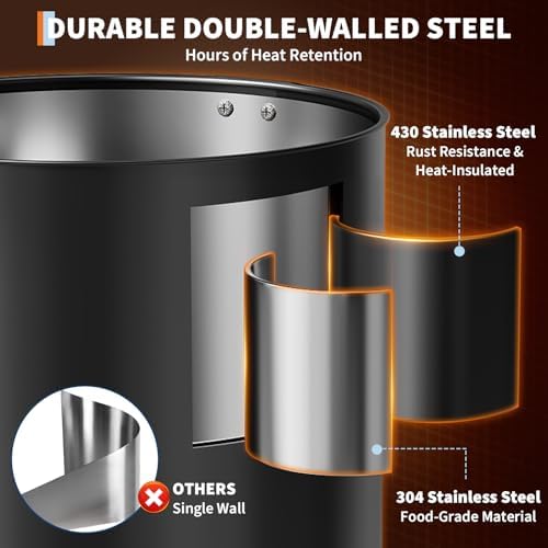 PioneerWorks 18 L/120 Cups Coffee Urn, Double-Wall Stainless Steel Coffee Maker Hot Water Urn, Large Capacity Hot Coffee Dispenser, Quick Brew, Stays Hot for Tea & Beverage at Events & Catering - Image 5