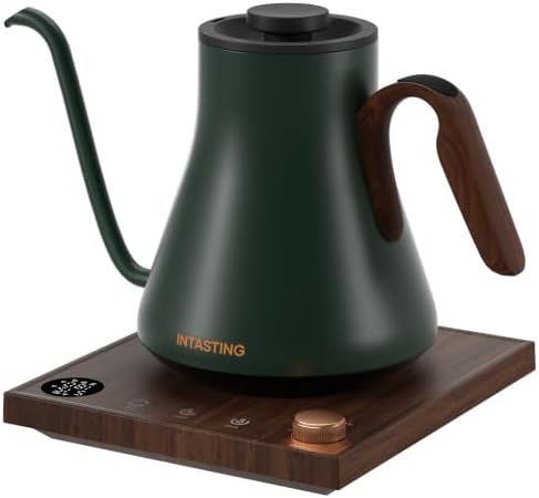 INTASTING Gooseneck Electric Kettle with ±1℉ Temperature Control, 0.9L by Cocinare