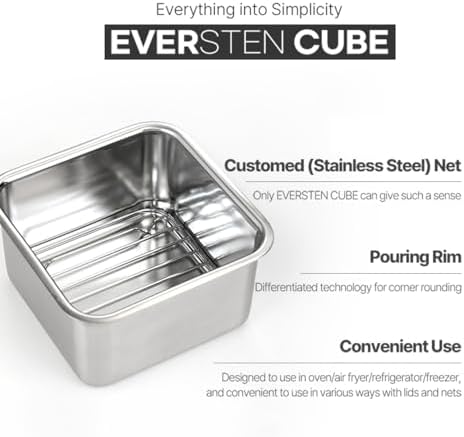 CuBE Low 3PCS Set Stainless Steel Food Storage Containers With Lids and 3 Net Kitchen Appliances Dishwasher Safe Premium South Korea - Image 3