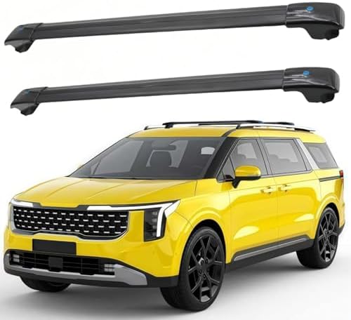 SYDSZ Cross Bar Roof Rack Fit for KIA Carnival KA4 2022 2023 2024 2025 2026 with Raised Side Rails, Heavy Duty Aluminum Roof Cross Bars Rooftop Luggage Rack, Ski Rack for Car Roof by SYDSZ