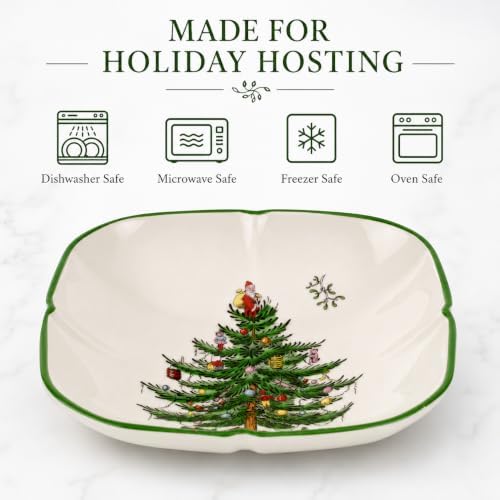 Spode – Christmas Tree – Christmas Tree Sculpted Square Dish - Image 4