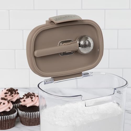 ProKeeper+ Airtight Food Storage Container Set – Clear Plastic Flour and Sugar Canister Set with Magnetic Accessories for Kitchen Organization (Taupe, 9-Piece) - Image 7