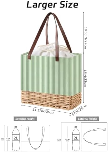 Insulated Picnic Basket, Foldable Shopping Hamper, Green - Image 2